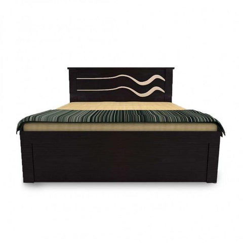 Devark Double Bed Dark Wenge Finish With Storage